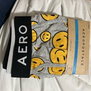 Aeropostale Smiley Face Boxer Briefs - Gray and Black